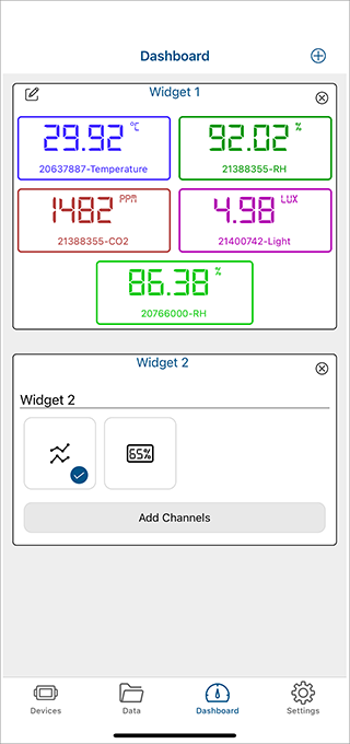 HOBOconnect dashboard
