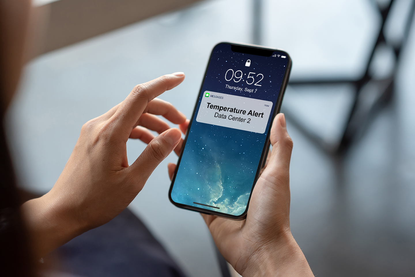 HOBOnet remote sensor network alarm appears on user's mobile phone