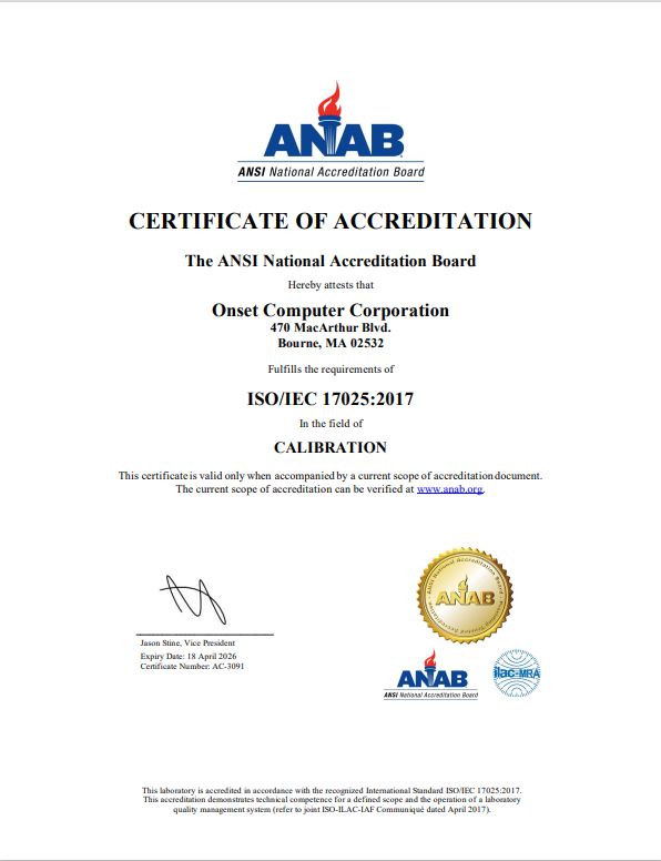 ANAB 2026 certificate