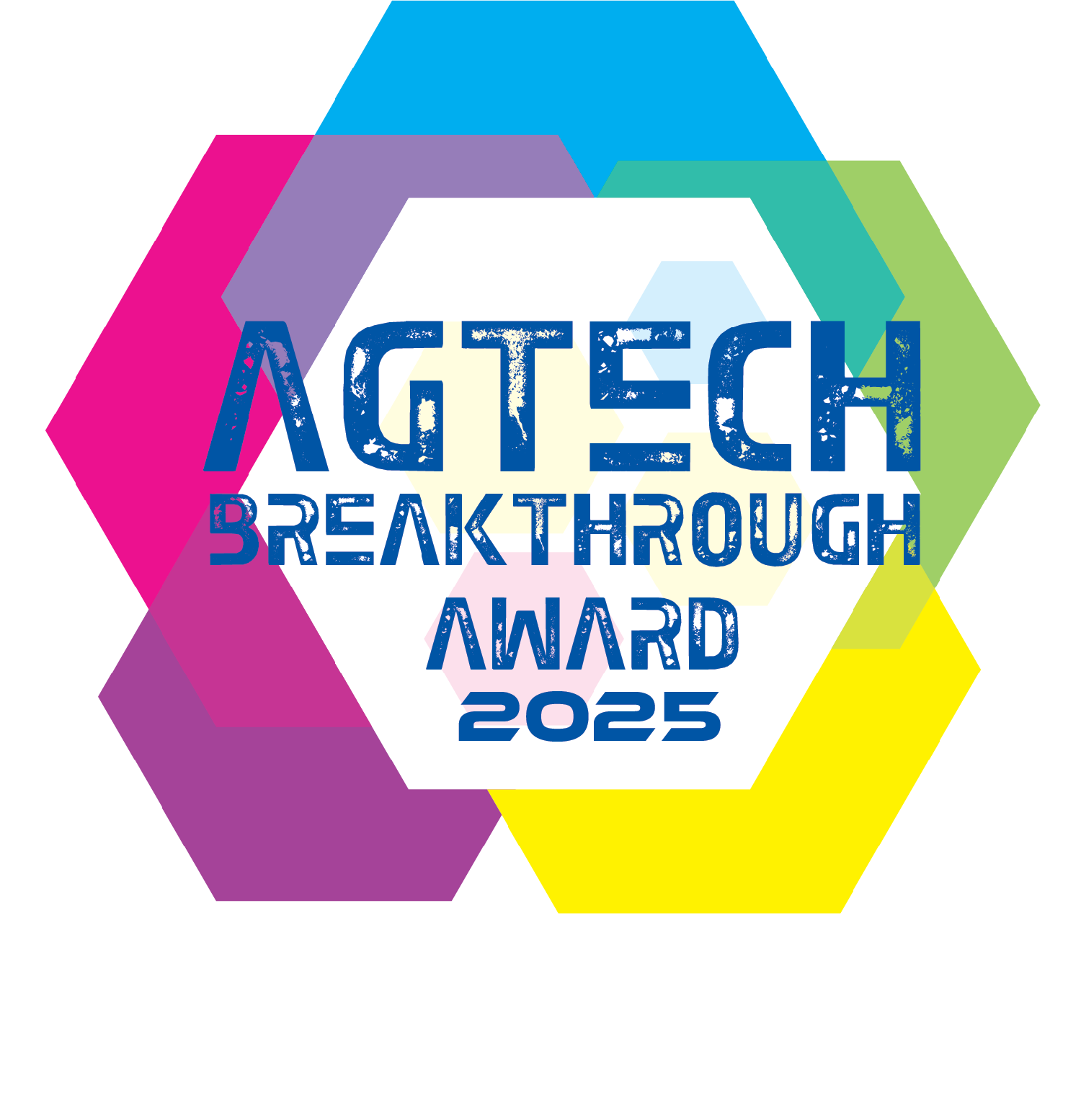 AgTech transparent award logo white tagline 2025