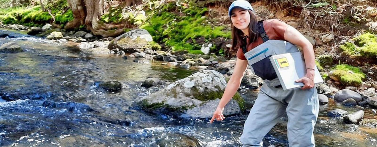 Paige Vichiola standing in river