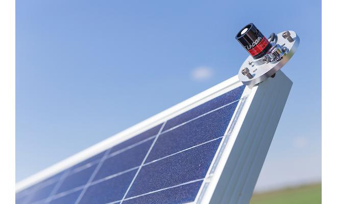 LI 200R light sensor on solar panel in field