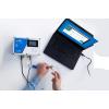 LI-COR CO2 gas analyzer being connected to laptop via USB for data download