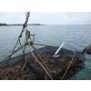 Tilt current meter on bow of boat before being deployed