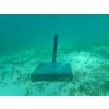 Lowell Instruments shallow water current meter on sandy bottom underwater