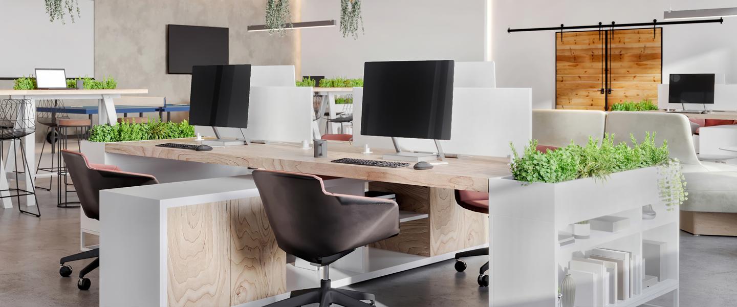 Office space with cubicles 