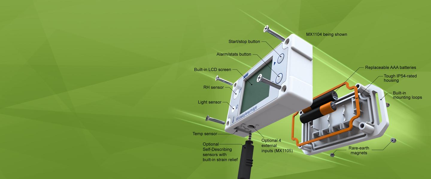Diagram of a MX Multi-Channel data logger