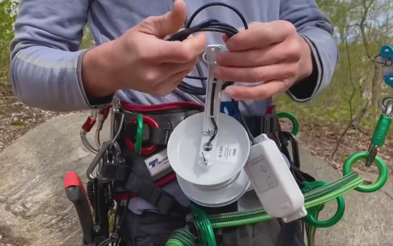 HOBO® data loggers and weather stations set up for monitoring greenspace in Central Park