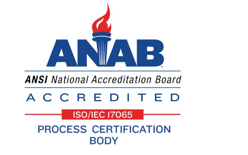 ANAB ISO Accredited