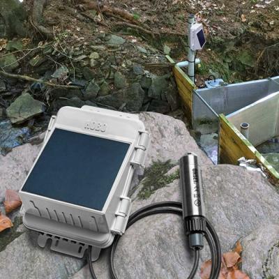 HOBO MicroRX water level station in the field