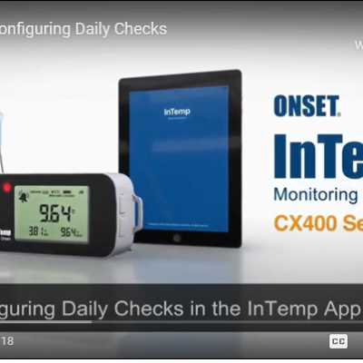 How to configure InTemp cold chain data loggers for daily checks