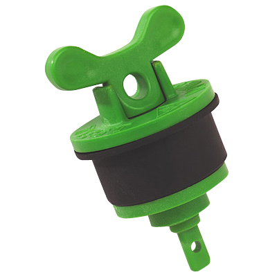 ECOPlug green polypropylene well cap